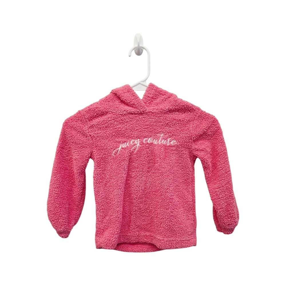 Juicy Couture Kids Pink Sherpa Fleece Hoodie 4T